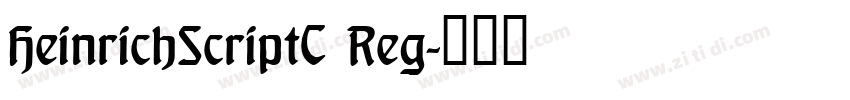HeinrichScriptC Reg字体转换